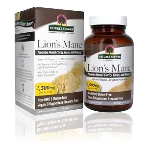 Nature's Answer Lion's Mane 1500 mg 90 Vegetarian Capsules - Lion