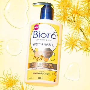 Biore Witch Hazel Pore Clarifying Cooling Cleanser For Spot Prone Skin - Biore, Witch Hazel, Cleanser