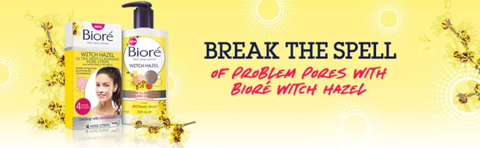 Biore Witch Hazel Pore Clarifying Cooling Cleanser For Spot Prone Skin - Biore, Witch Hazel, Pore Strips, Cleanser