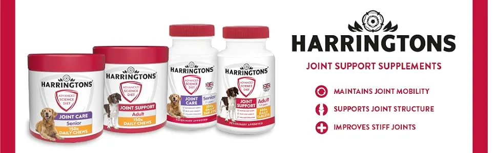 Harringtons Advanced Science Senior Dog Joint Care Supplements 150x Chews - High Source of Omega 3 Vitamin C & E Senior 150 chews - harringtons joint support supplements