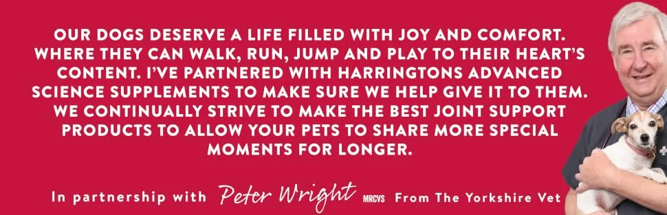 Harringtons Advanced Science Senior Dog Joint Care Supplements 150x Chews - High Source of Omega 3 Vitamin C & E Senior 150 chews - peter wright endorsement