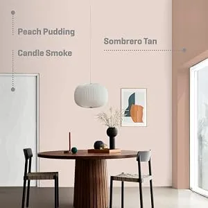MY colour by Johnstone's - Peel & Stick Colour Sample - Luxurious Durable Matt - Peach Pudding Peach Pudding Peel & Stick - New Chalk, MY colour