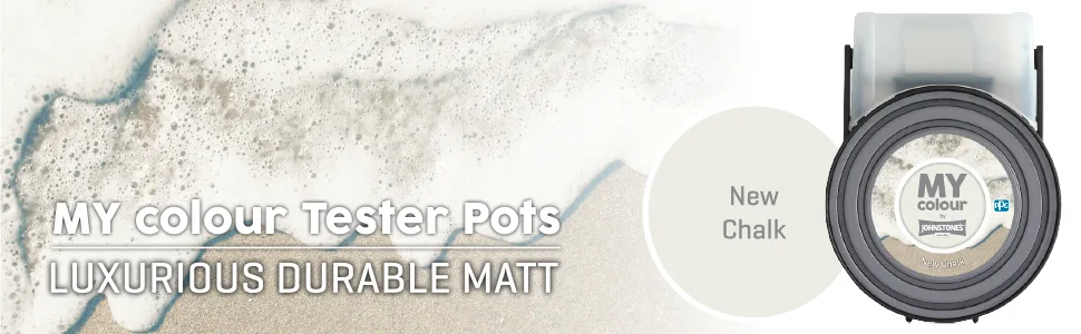 MY colour by Johnstone's - Colour Tester Pot - Luxurious Durable Matt - New Chalk - 55ml New Chalk Tester Pot - New Chalk, MY colour