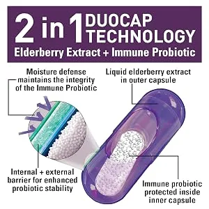 Nature's Answer Sambucus + Probiotic 60 Vegan DuoCap Capsules - Nature