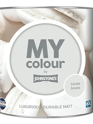 MY colour by Johnstone's - Luxurious Durable Matt - Candle Smoke - Colour Intense Technology - 2.5L Candle Smoke 2.5L - Candle Smoke, MY colour
