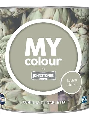 MY colour by Johnstone's - Luxurious Durable Matt - Boulder Lichen - Colour Intense Technology - 2.5L Boulder Lichen 2.5L - MY colour, Boulder Lichen