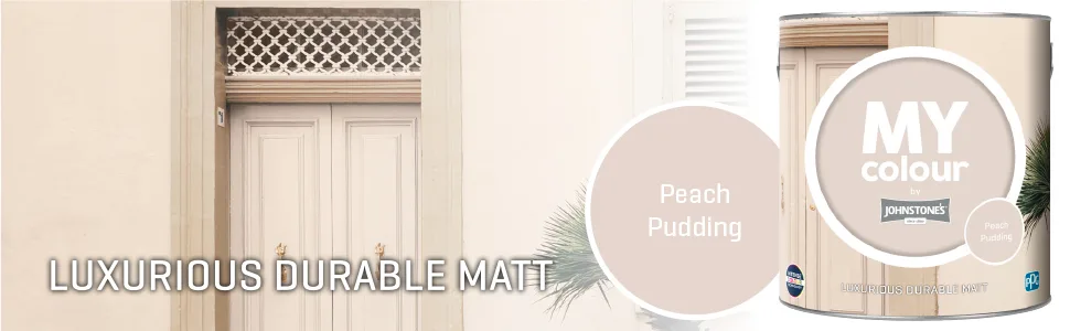 MY colour by Johnstone's - Luxurious Durable Matt - Peach Pudding - Colour Intense Technology - 2.5L Peach Pudding 2.5L - Peach Pudding, MY colour
