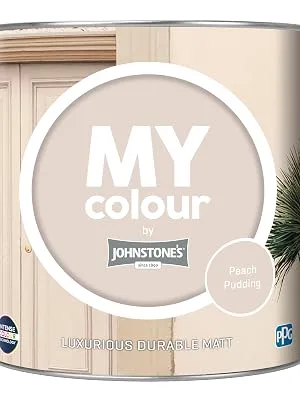 MY colour by Johnstone's - Luxurious Durable Matt - Peach Pudding - Colour Intense Technology - 2.5L Peach Pudding 2.5L - Peach Pudding, MY colour