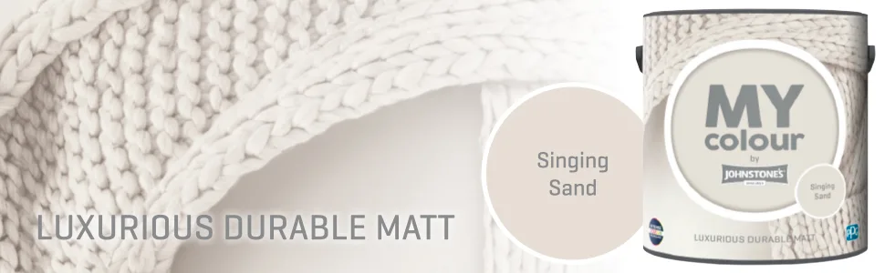 MY colour by Johnstone's - Luxurious Durable Matt - Singing Sand - Colour Intense Technology - 2.5L Singing Sand 2.5L - Singing Sand, MY colour