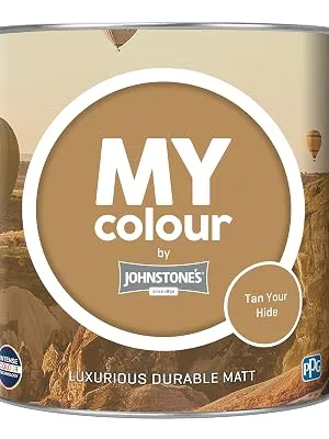 MY colour by Johnstone's - Luxurious Durable Matt - Tan your Hide - Colour Intense Technology - 2.5L Tan your Hide 2.5L - Tan Your Hide, MY colour