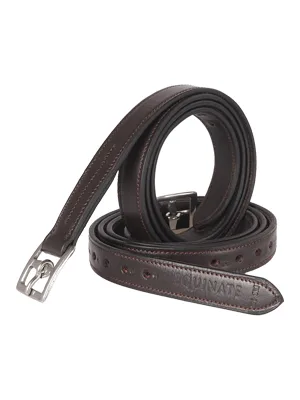 Equinate Superior Leather Stirrup Straps with Stainless Steel Buckles 130 Brown - Superior brown
