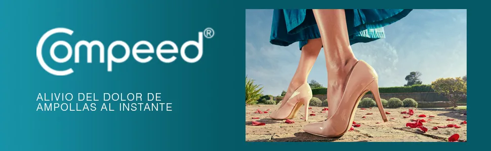 Compeed Blister Plasters for New Shoes 5 Hydrocolloid Plasters Foot Treatment Heals Quickly Plaster Size: 4.2 x 6.8 cm 1 Unidad Adhesive - Compeed Pain Relief from Blisters Instantly