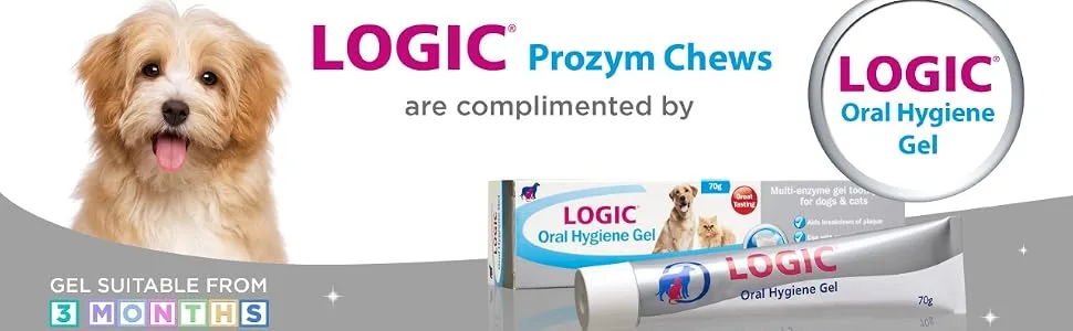 Logic Prozym chews medium or large - Neutral - Logic Chews Complimented By