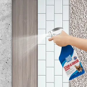 OUT! Urine Stain & Odour Destroyer for Pets | Enzymatic Pro-Bacteria Cleaner - 1 Litre - surface