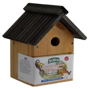 Supa Wild Bird Multi-Purpose Nesting Box | Can Be Either Open Fronted Or A Traditional Nest Box | Suitable For Many Different Species Of Garden Birds - Supa Nest Box