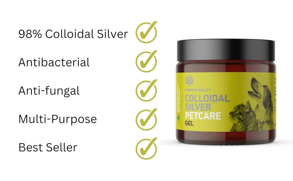 Colloidal Silver For Pets - Soothing Antifungal - Antibacterial Gel for a wide range of skin conditions - product information 2