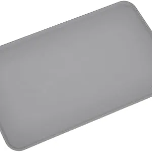 Amazon Basics Silicone Waterproof Pet Food Mat - 47 x 29 cm Grey Solid Grey 47 x 29 cm - product information 3