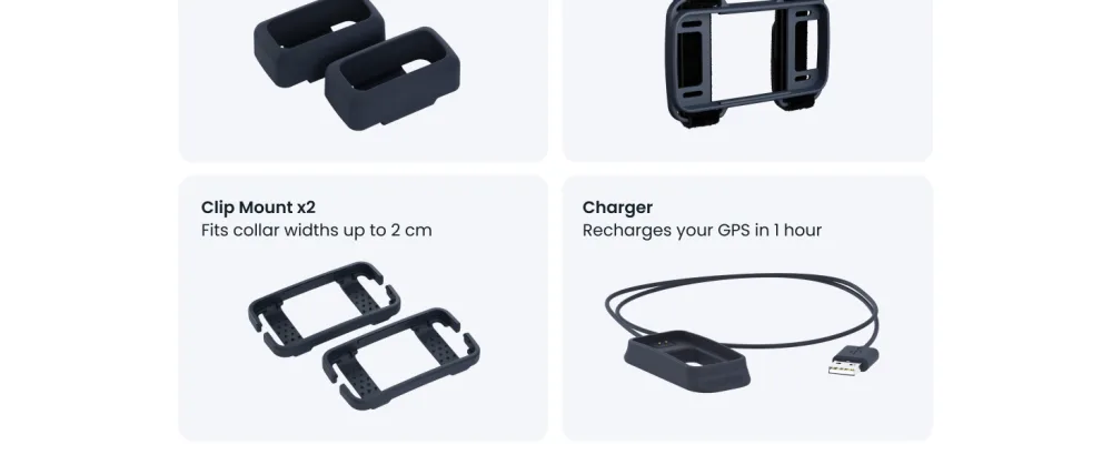 Tractive GPS CAT Mini Rubber Mount x2 One Size Rubber Mount - cat gps tracker