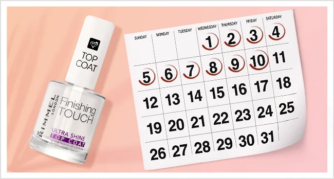 Rimmel Finishing Touch Ultra Shine Top Coat Polish 12ml Clear - Calender