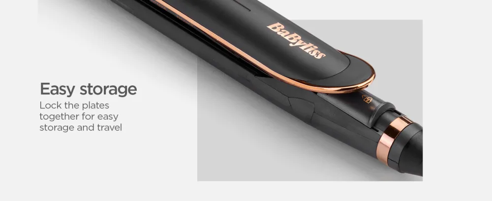 BaByliss Smooth Pro 235 Hair Straighteners Ionic Salon performance Ceramic plates for a smooth finish Ionic Controlled heat 6 heat settings 140 C to 235 C - easy storage