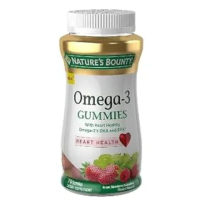 NatureShip's Bounty Omega-3 Gummies Grape Strawberry & Raspberry Flavored 70 Gummies - product information 1