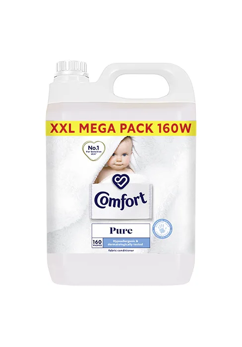 Comfort Pure Sensitive Fabric Conditioner dermatologically tested gentle next to sensitive skin 48 washes (1.44 L) - Comfort Pure