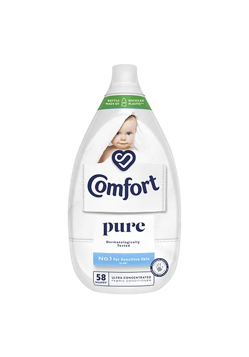 Comfort Pure Sensitive Fabric Conditioner dermatologically tested gentle next to sensitive skin 48 washes (1.44 L) - Comfort Pure Concentrated