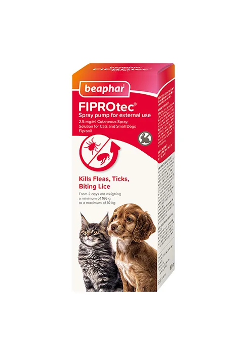 Beaphar | FIPROtec COMBO for Cats | Kills Fleas Flea Eggs & Ticks | Stops Fleas Multiplying on Pet & in the Home | Vet Strength Treatment | 3 Pipettes - Beaphar FIPROtec Spray