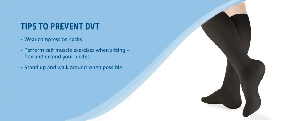 Amazon Basic Care Medical Compression Flight & Travel Socks Black 6-9/39-43 - product information 4