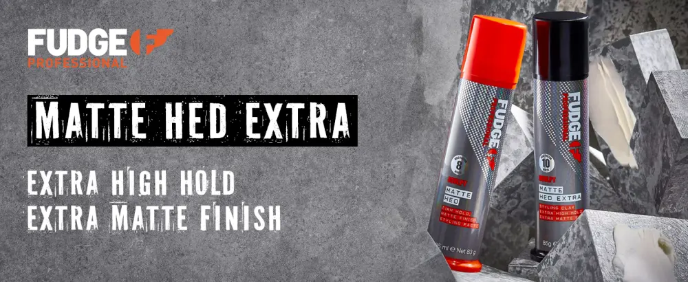 Fudge Professional Matte Hed Extra Extreme Hold Texturizing Hair Wax Matte Finish Infused With Kaolin Clay 85 g - matte hed extra, matte, extra hold, styling, men styling, styling products, matte finish