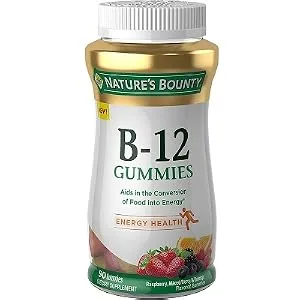 Nature's Bounty Vitamin B-12 Gummies Raspberry Mixed Berry & Orange Flavored 90 Gummies - product information 2