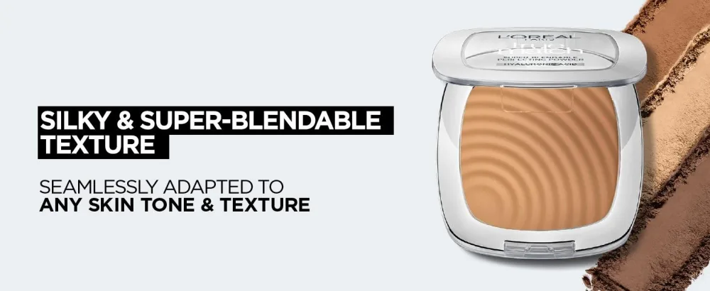 L'Or al Paris Powder Foundation Light Texture for a Flawless Finish True Match Pressed Powder Foundation 7W Cinnamon 7W - Cinnamon 9 g - SILKY BLENDABLE FORMULA ADAPTS TO ANY SKIN TONE OR SHADE