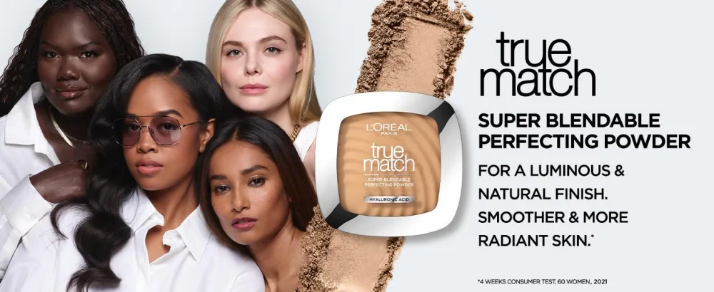 L'Or al Paris Powder Foundation Light Texture for a Flawless Finish True Match Pressed Powder Foundation 7W Cinnamon 7W - Cinnamon 9 g - true match powder