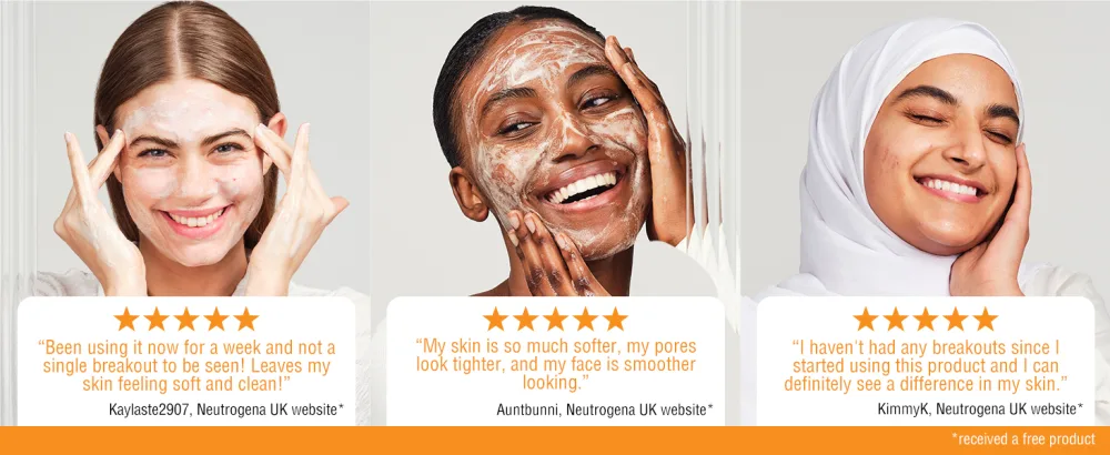 NEUTROGENA Clear & Defend 2% Salicylic Acid Face Scrub 150ml - face scrub
