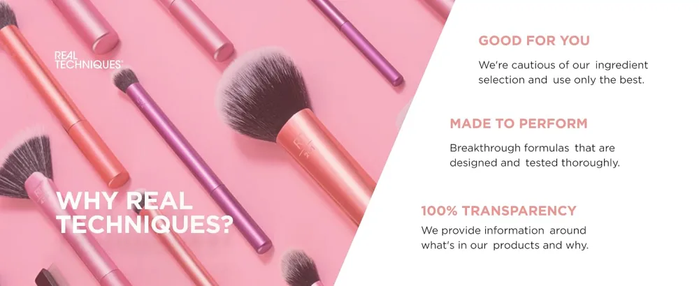 Real Techniques Mini Brush Foundation and Blush Duo Travel Size For Loose Blush and Liquid Foundation 2 Piece Set 2/Mini Brush Foundation and Blush Duo - Real Techniques Brush 1858