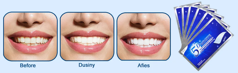 Teeth Whitening Strips 5D 14 Sets 28pcs White Strips for Removing Smoking Coffee Stain Effective Home Use Tooth Whitening Kit - teeth whitening