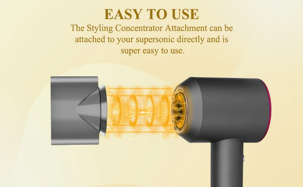 YTCHYYSK Styling Concentrator Attachment Nozzle for Dyson Supersonic Hairdryer HD01 HD02 HD03 HD04 HD08 HD15 - Styling Concentrator Attachment Nozzlefor Dyson Hairdryer