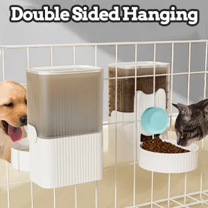 kathson Rabbit Gravity Auto Feeder Set 35oz Hanging Automatic Food Water Dispenser Cage Automatic Feeder Set for Rabbit Chinchilla Guinea Pig Hedgehog Ferret Kitty Puppy (Blue) - product information 5