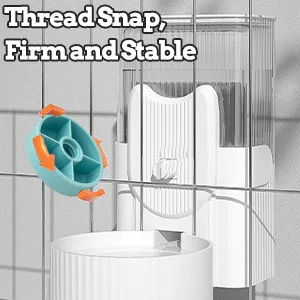 kathson Rabbit Gravity Auto Feeder Set 35oz Hanging Automatic Food Water Dispenser Cage Automatic Feeder Set for Rabbit Chinchilla Guinea Pig Hedgehog Ferret Kitty Puppy (Blue) - product information 7