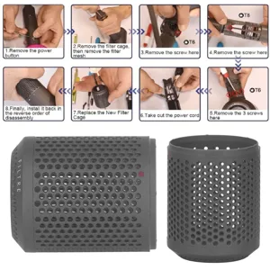 Outer Filter Cover for HD01 HD03 HD08 Hair Dryer Outer Strainer Replacement Hair Dryer Strainer Filter Mesh Cap - Hair Dryer Outer Filter