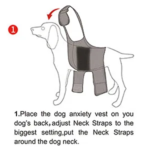 Ruiqas Anxiety Coat for Dog Lightweight Wrap Vest Calming Jacket for Anxious Pets Keep Calming Comfort Light Grey S - product information 2