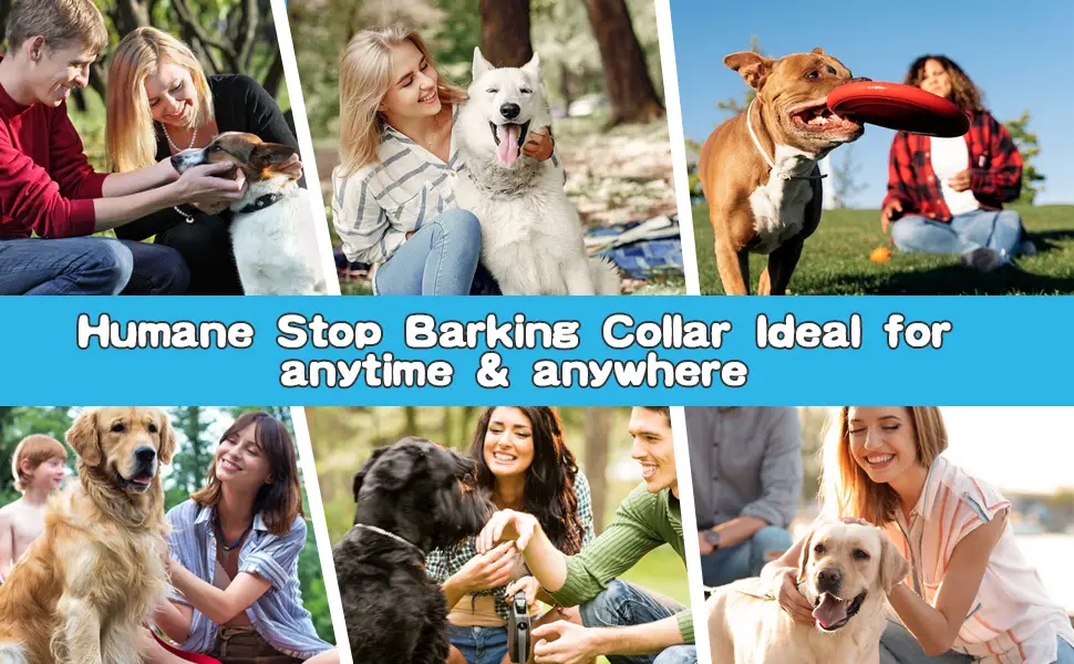 Anti Bark Collars for Dogs Rechargeable Bark Collar with 7 Adjustable Sensitivity Levels Smart Dog Barking Collar Humane Vibration Beep Anti Barking Device for Small Medium Large Dogs - dog barking collar