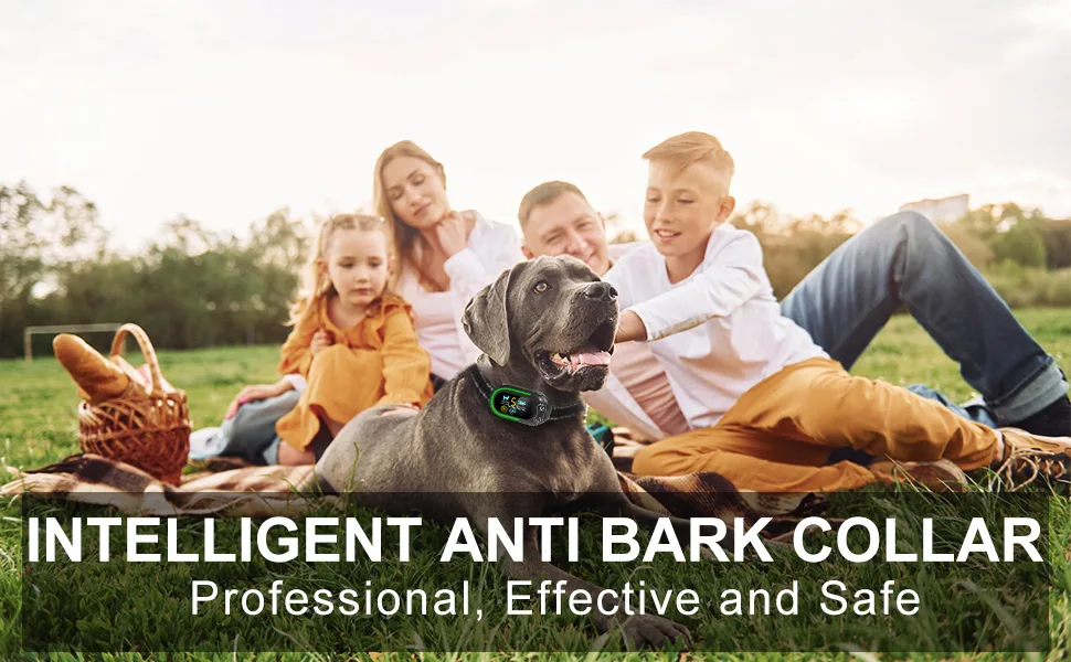 CANDYDOG Bark Collar Smart Anti Barking Collars with 5 Adjustable Sensitivity Vibration & Beep Modes No Shock IP67 Waterproof Stop Dog Barking Device for Small Medium Large Dogs - Anti Barking Dog Collars