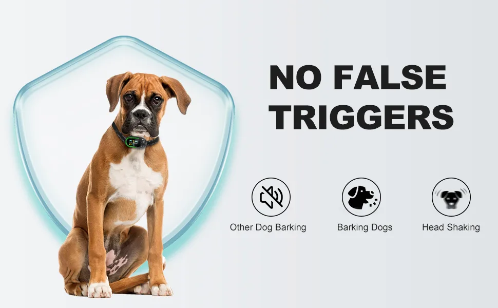 CANDYDOG Bark Collar Smart Anti Barking Collars with 5 Adjustable Sensitivity Vibration & Beep Modes No Shock IP67 Waterproof Stop Dog Barking Device for Small Medium Large Dogs - Anti Barking Dog Collars