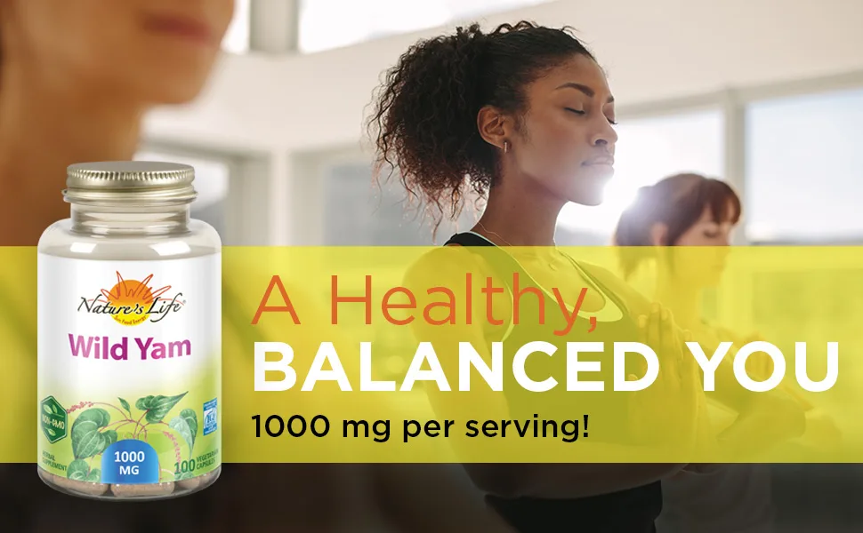 Nature's Life Wild Yam 1000 mg 100 Vegetarian Capsules - Nature