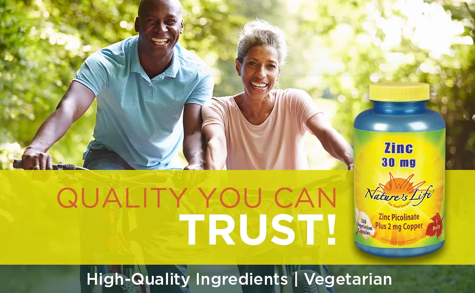 Nature's Life Zinc 30 mg 250 Vegetarian Capsules - Nature