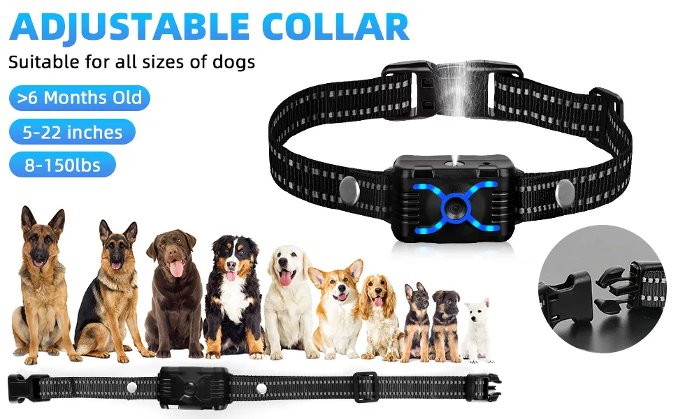 Anti Barking Dog Collars Bark Collar with Remote Anti Bark Control on Harmless Training with Spray/Vibration/Sound/Light/Multi Dogs Training System Dog Training Collar to Stop Dog Barking - dog barking collar small dog electric shock dog collar barking collar no bark collar for dogs
