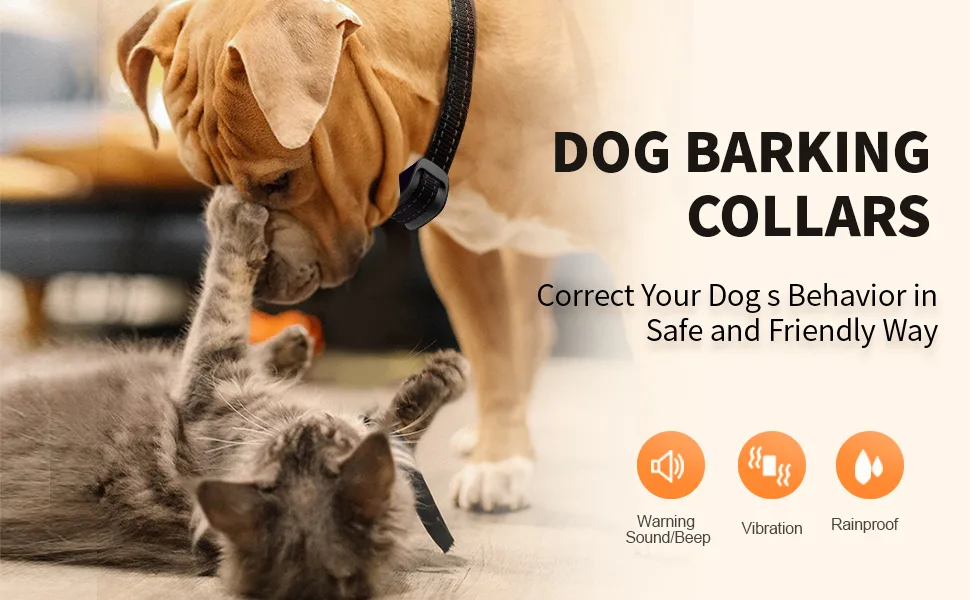 MASBRILL Dog Bark Collar Anti Bark Collar Vibration Beep Humane Training for Small Medium Large Dog Stop Dog Barking Deterrent Device with 7 Adjustable Sensitivity Level No Bark Collar-Black - bark collar