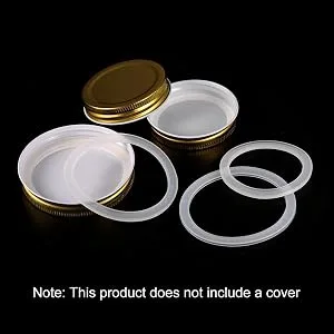 sourcing map Silicone Seals for Mason Jar 12pcs - Rubber Gasket for Glass Jars Wide Mouth Leak Proof Fits Canning Lids (White) 86mm - Silicone Seals for Mason Jar