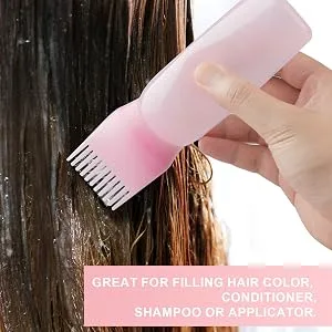 Hbaid Root Comb Applicator Bottle with Scalp Massager Shampoo Brush Hair Coloring Dye and Scalp Treatment Head Relaxation Tools White(3 Pcs) 3pcs White - product information 6